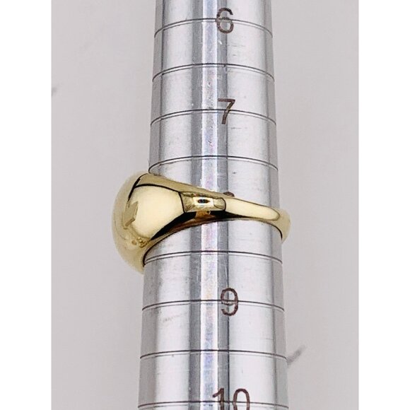 10k gold ring dome chunky polished design size 8 - Picture 5 of 5